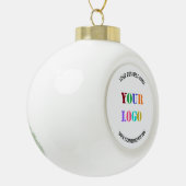 Aangepaste Logo naam Website speciale acties Keramische Bal Ornament (Links)