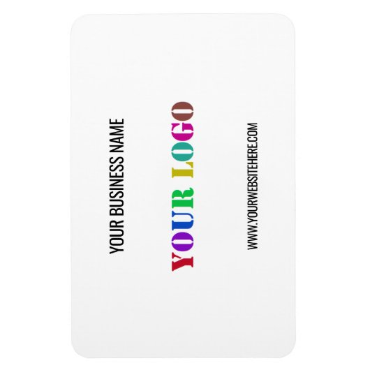 Aangepaste Logo naam Website speciale acties Magneet (Verticaal)