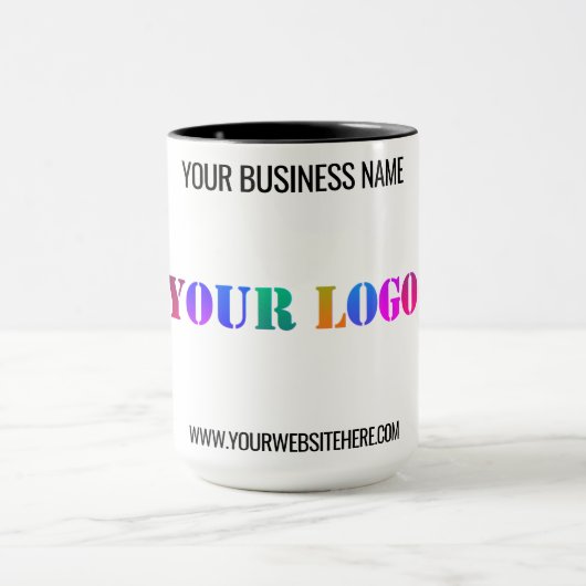 Aangepaste Logo naam Website speciale acties Mok (Midden)