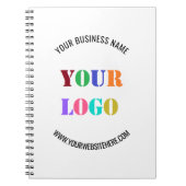 Aangepaste Logo naam Website speciale acties Notitieboek (Voorkant)