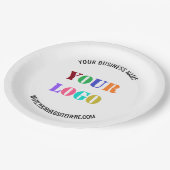 Aangepaste Logo naam Website speciale acties Papieren Bordje (Gekanteld)