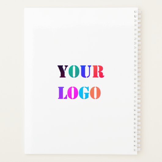 Aangepaste Logo naam Website speciale acties Planner (Achterkant)