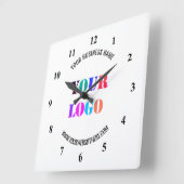 Aangepaste Logo naam Website speciale acties Vierkante Klok (Hoek)