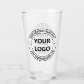 Aangepaste Logo Naam Website Stempel Promotie Glas (Achterkant)