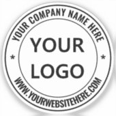 Aangepaste Logo Naam Website Stempel promotieteken Sticker (Voorkant)