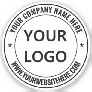 Aangepaste Logo Naam Website Stempel promotieteken Sticker