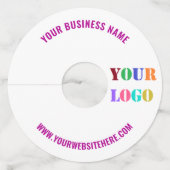 Aangepaste Logo Naam Website Zakelijk Wijnglas Lab Wijnglaslabel (Voorkant)