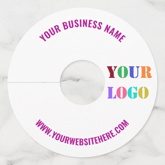 Aangepaste Logo Naam Website Zakelijk Wijnglas Lab Wijnglaslabel (Voorkant)