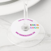 Aangepaste Logo Naam Website Zakelijk Wijnglas Lab Wijnglaslabel (Dichtbij)