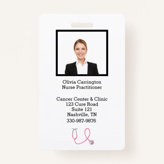 Aangepaste Logo naamplaatje voor foto-streepjescod Badge (Voorkant)