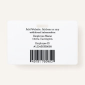 Aangepaste Logo naamplaatje voor foto-streepjescod Badge (Achterkant)