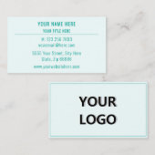 Aangepaste Logo Name Visitekaartje - Uw kleuren (Voorkant / Achterkant)