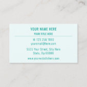 Aangepaste Logo Name Visitekaartje - Uw kleuren (Voorkant)