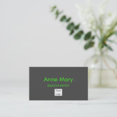 Aangepaste Logo Neon Groene Make-up Artiest Salon  Visitekaartje (Staand voorkant)
