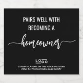 Aangepaste Logo Nieuwe startpunt Sluiten van Borg Sparkling Wijnetiket (Enkel label)
