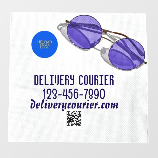 Aangepaste Logo-notitie op een servet Raamsticker (Vel)