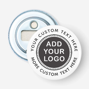 Aangepaste logo of afbeelding met gepersonaliseerd button flesopener