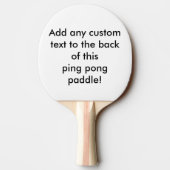 Aangepaste Logo of foto Aangepaste pingpongpeddel Tafeltennisbatje (Achterkant)