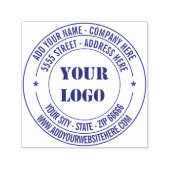 Aangepaste Logo of foto adres ronde stempel Sjablo (Design)