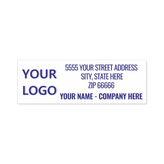 Aangepaste Logo of foto adres stempel Sjabloon (Design)