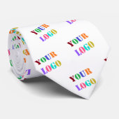 Aangepaste Logo of Foto Business Stropdas Uw kleur (Opgerold)