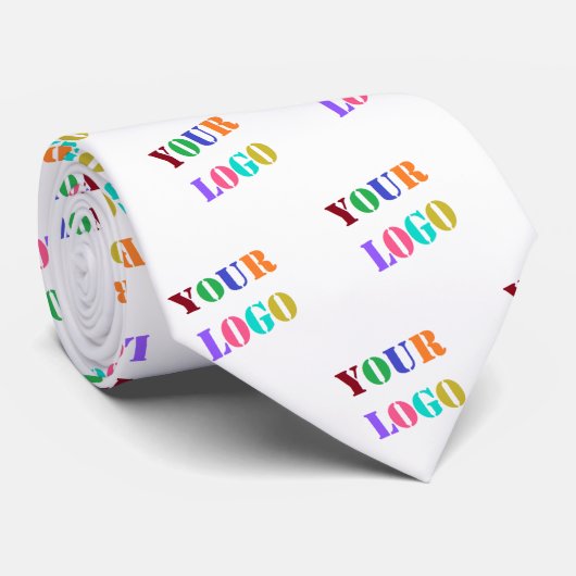 Aangepaste Logo of Foto Business Stropdas Uw kleur (Opgerold)