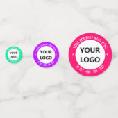 Aangepaste Logo of foto en tekst Confetti uw kleur (Achterkanten)