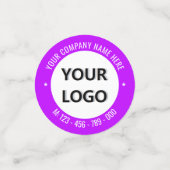 Aangepaste Logo of foto en tekst Confetti uw kleur (Kleine voorkant)