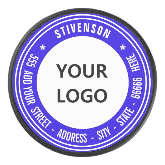 Aangepaste Logo of Foto en Tekst Hockey Puck Sjabl (Voorkant)