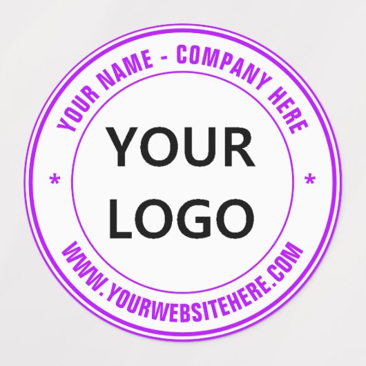 Aangepaste Logo of foto- en tekstlabels Sjabloon Labels (Design 2)