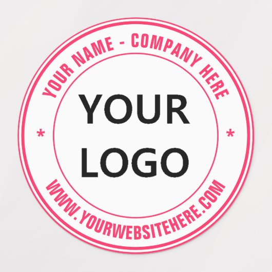 Aangepaste Logo of foto- en tekstlabels Sjabloon Labels (Design 1)