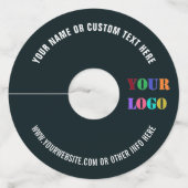 Aangepaste Logo of Foto Tekst Wijnglas Label Sjabl (Achterkant)