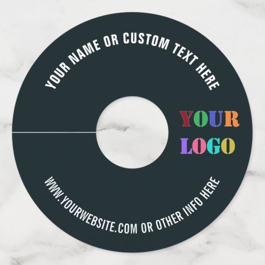 Aangepaste Logo of Foto Tekst Wijnglas Label Sjabl (Achterkant)