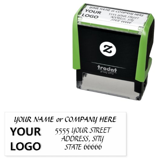 Aangepaste Logo of foto-terugzendadres Naam Stempe Zelfinktende Stempel (In situ)