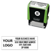 Aangepaste logo of foto Uw adres stempel sjabloon (In situ)