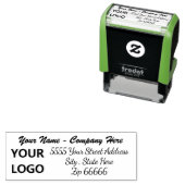Aangepaste Logo of foto Uw adresstempel Sjabloon Zelfinktende Stempel (In situ)