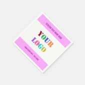 Aangepaste Logo of foto's en tekst luiers Uw kleur Servet (Hoek)