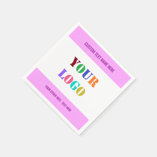 Aangepaste Logo of foto's en tekst luiers Uw kleur Servet (Hoek)