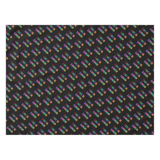 Aangepaste Logo- of fototablet - Uw kleuren Tafelkleed (Voorkant (Horizontaal))
