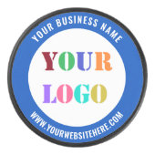 Aangepaste Logo- of fototekst Hockey Puck uw kleur (Voorkant)