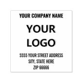 Aangepaste Logo of Naam Foto Adres Stempel Sjabloo (Design)