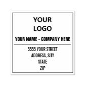 Aangepaste Logo of Naam Foto Adres Stempel Sjabloo (Design)