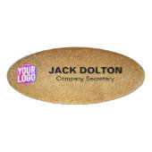 Aangepaste Logo of Photo Employee Functietitel en  Naambadge (Voorkant)