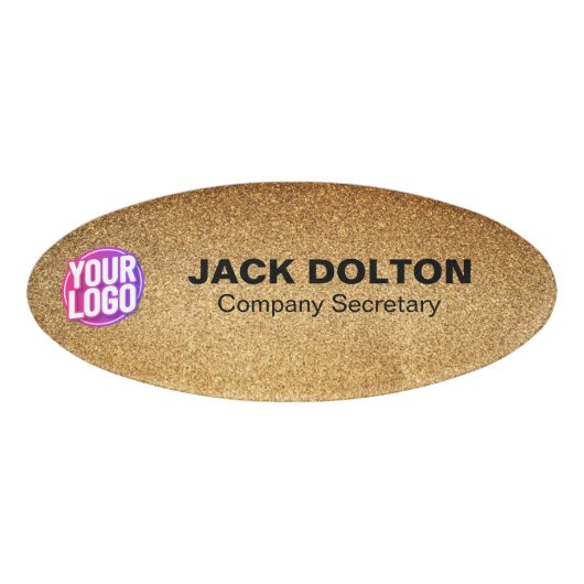 Aangepaste Logo of Photo Employee Functietitel en  Naambadge (Voorkant)