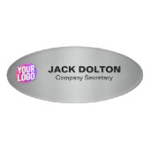 Aangepaste Logo of Photo Employee Functietitel en  Naambadge (Voorkant)