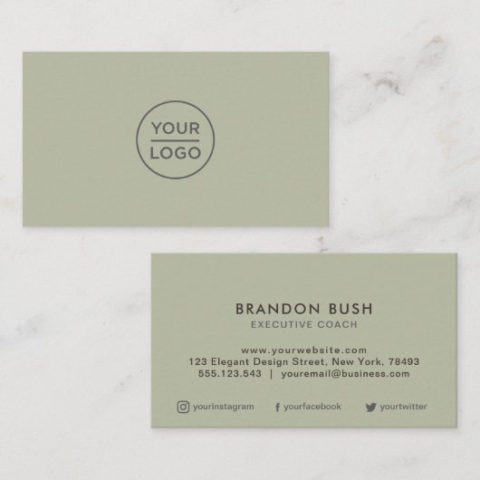 Aangepaste logo - om het even welke kleur achtergr visitekaartje (Voorkant / Achterkant)