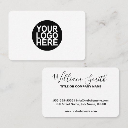 Aangepaste logo - om het even welke kleur achtergr visitekaartje (Voorkant / Achterkant)