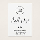 Aangepaste Logo Ombre Powder Brow Aftercare Kaart (Voorkant)