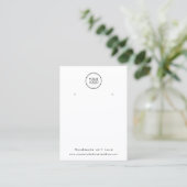 Aangepaste logo oorbellen display visitekaartje (Staand voorkant)