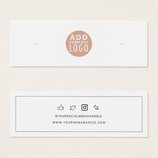 Aangepaste Logo oormerken Display Kaart (Voorkant /achterkant)